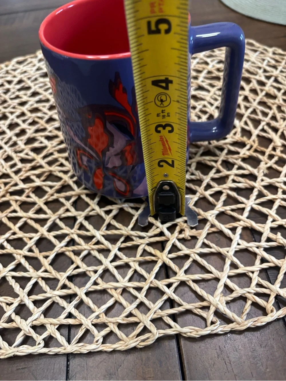 Starbucks ceramic purple and coral 14 ounce mug